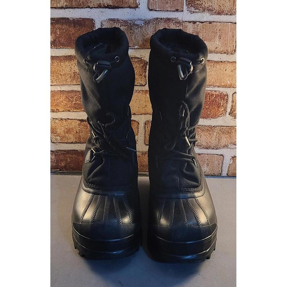 SOREL Winter Snow Boots Womens Sz US4 EU36 Black Insulated Rubber Lace Up Lined